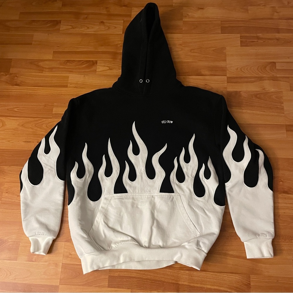 Kill Crew Oversized Premium Heater Hoodie - Black/White